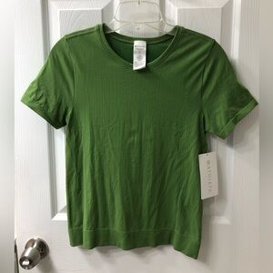 Athleta In Motion Seamless Tshirt, Green, XS, NWT